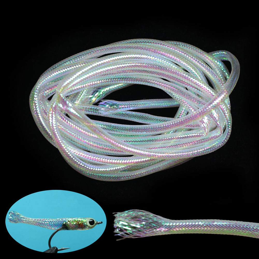 Fishing Equipment Bundle - 4/8m Braided Pearl White Mylar Tube