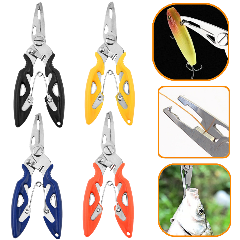 Braided Fishing Line - Portable Fishing Pliers Stainless Steel Hook
