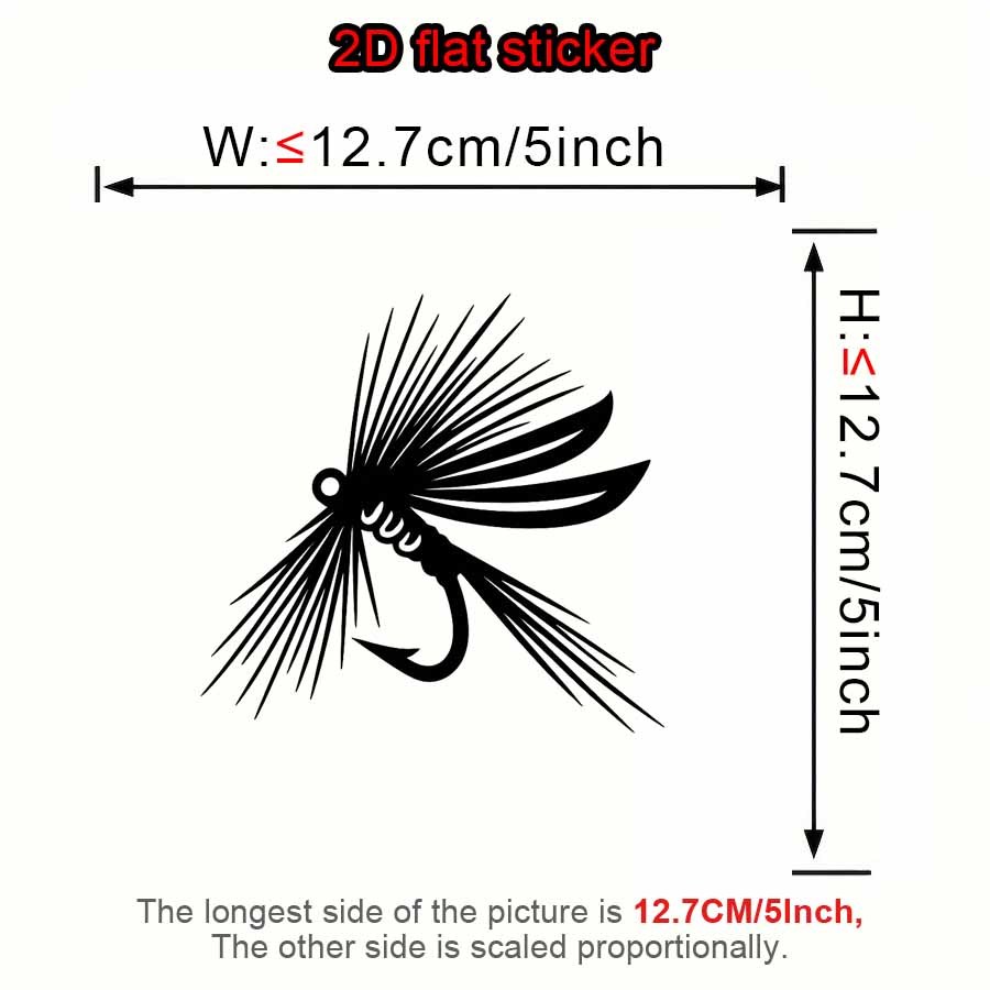 Fishing Equipment Fly - Single Fly Fishing Lure Vinyl Decal