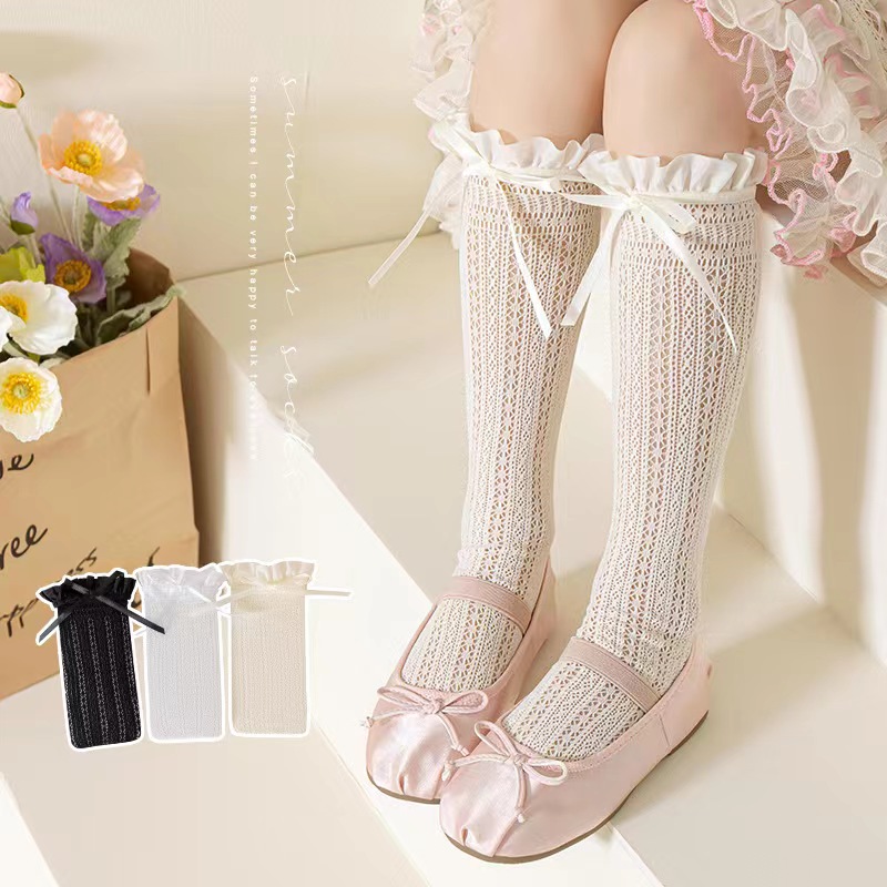 Fishing Equipment For Kids - Girls Long Tube Lace Stockings Sweet