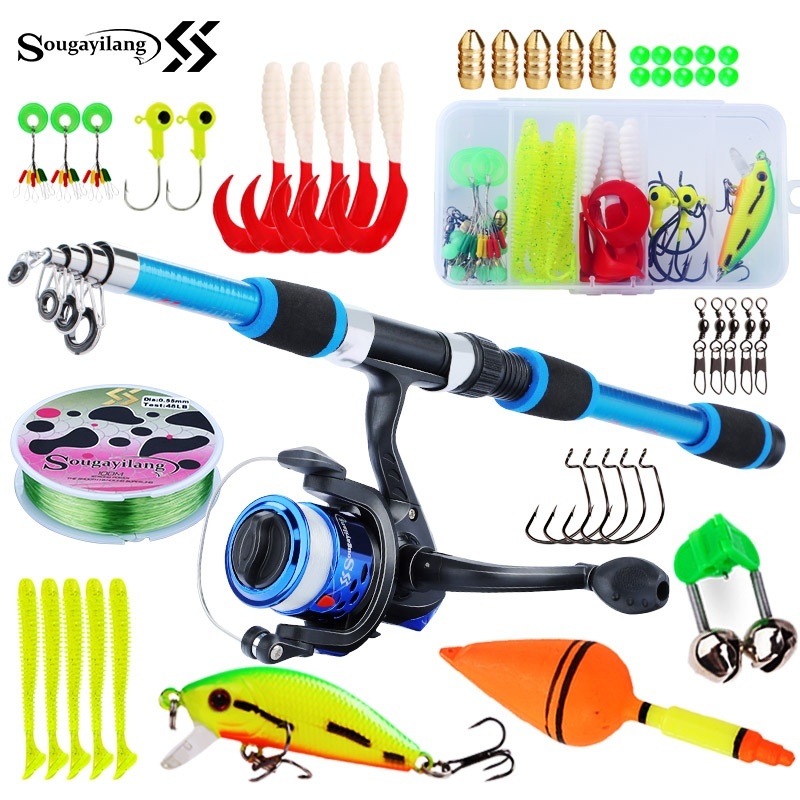 Fishing Equipment For Kids - Sougayilang Kids Fishing Pole Set Full