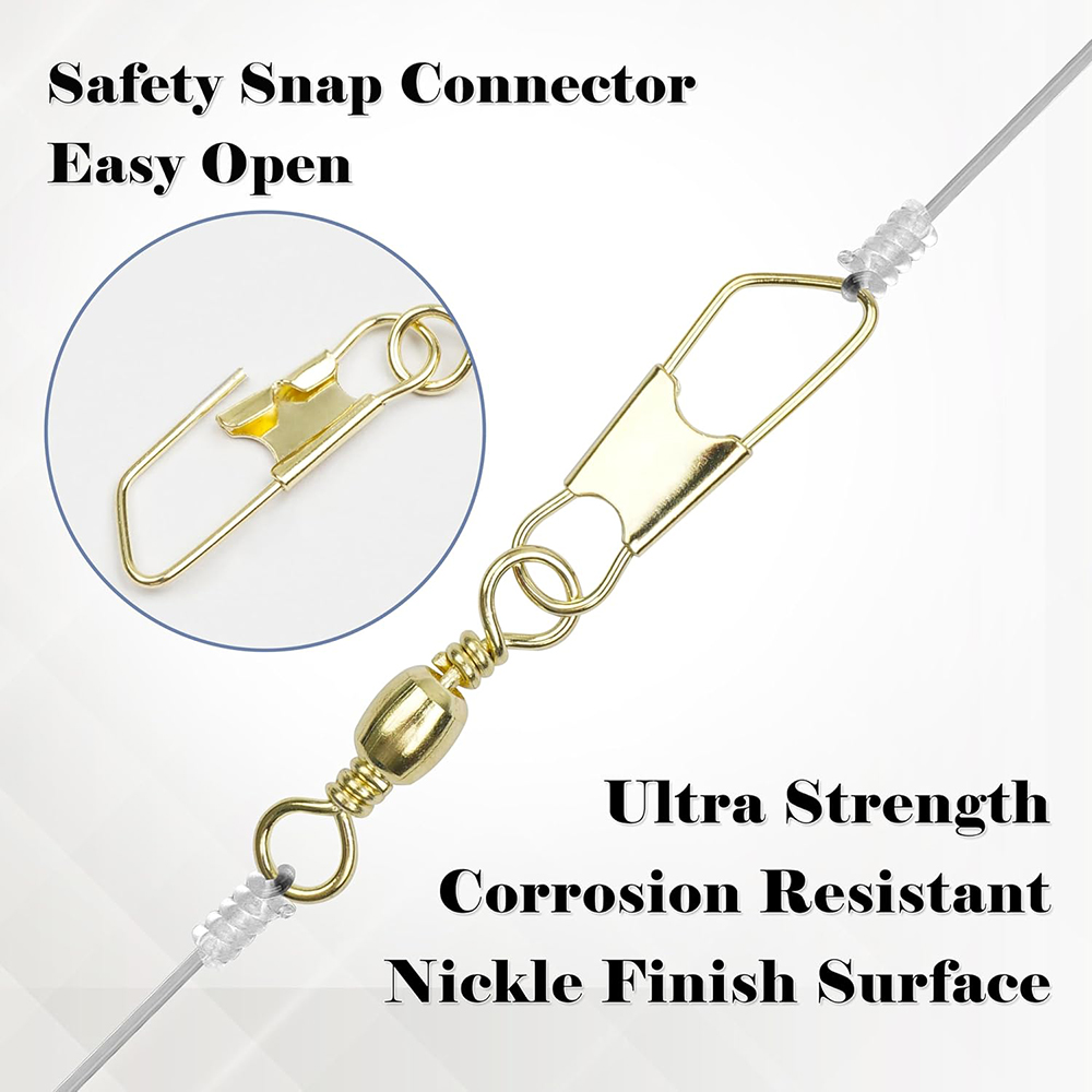 50Pcs Gold Fishing Barrel Swiv - Fishing Equipment Tackle 评论和价格