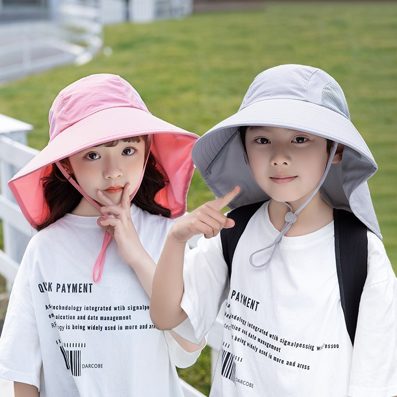 Kids Sun Hat with Neck Flap UV - Fishing Equipment For Kids 评论和价格