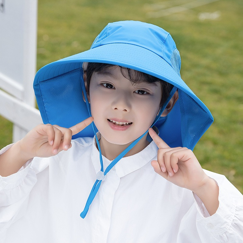 Kids Sun Hat with Neck Flap UV - Fishing Equipment For Kids 评论和价格