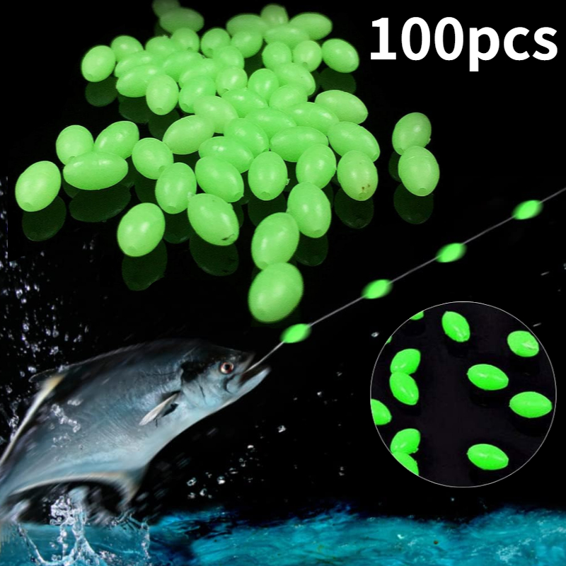 100pcs/lot Oval Night Luminous - Fishing Equipment And Tools 评论和价格