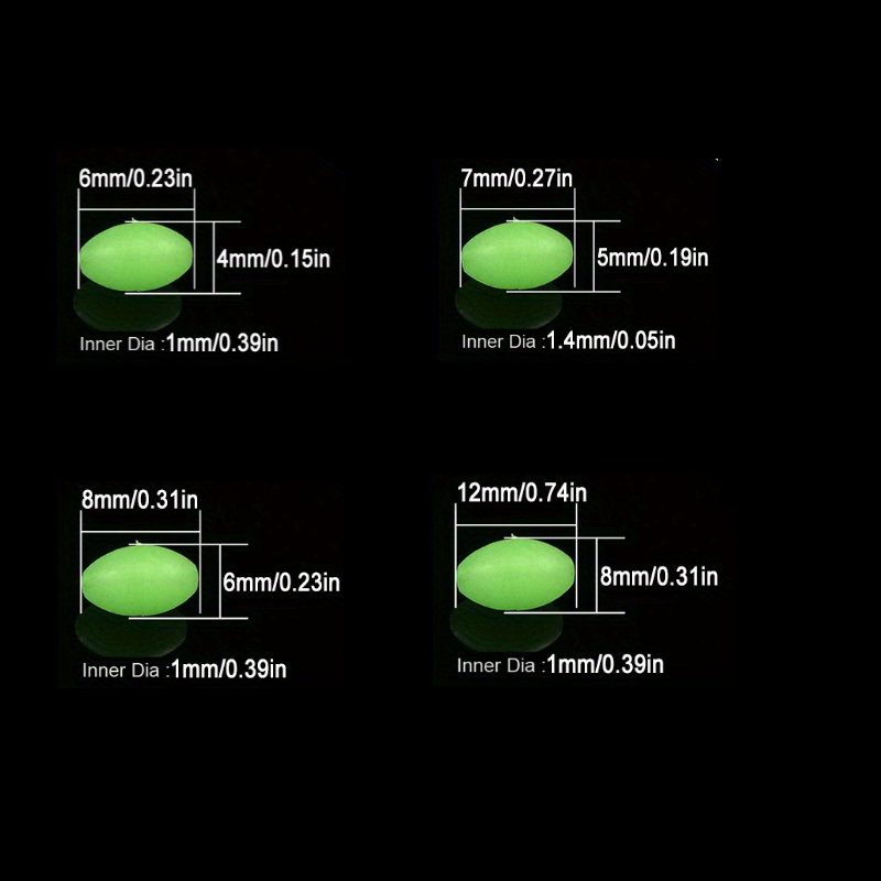 100pcs/lot Oval Night Luminous - Fishing Equipment And Tools 评论和价格