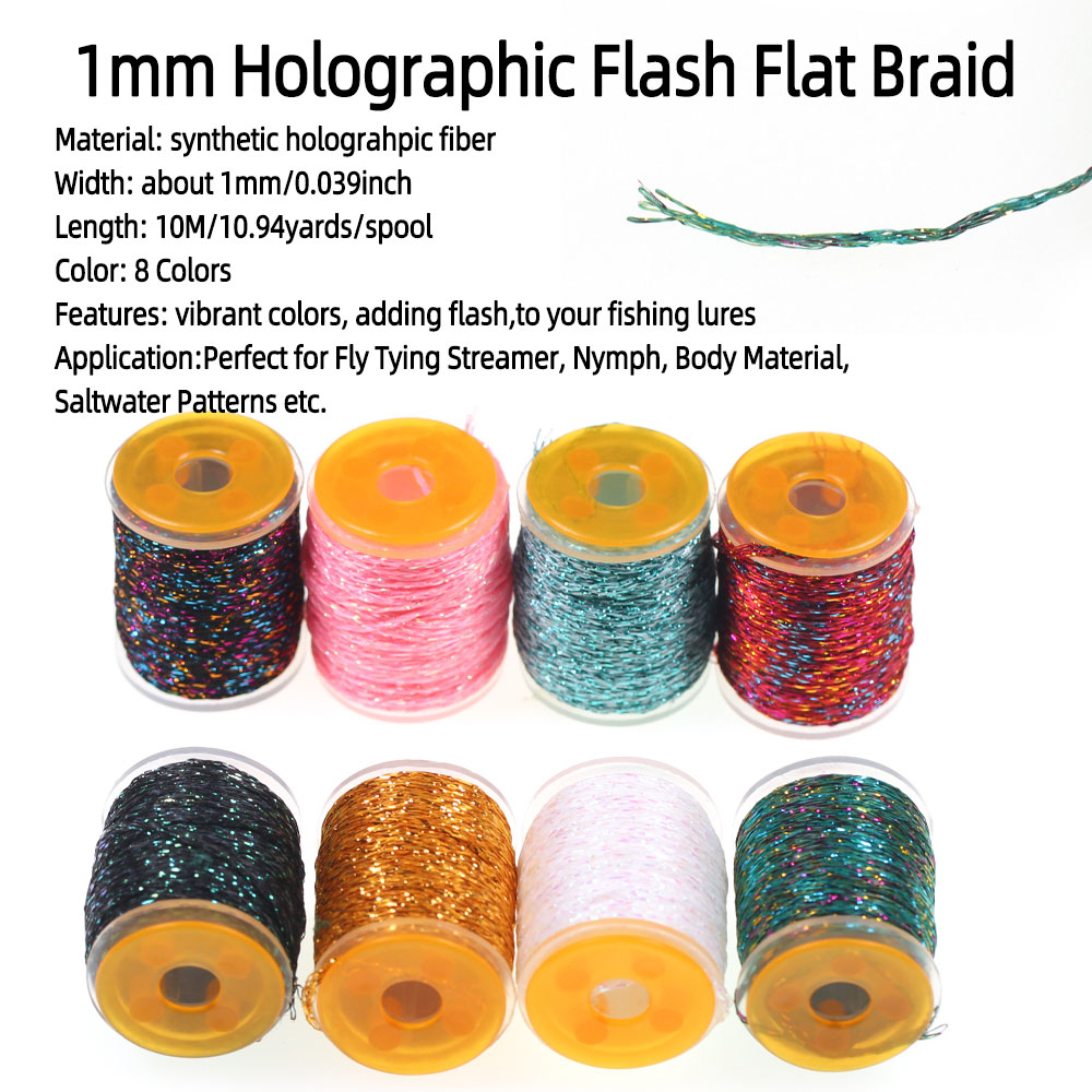 10m/Spool 1mm Holographic Flas - Fishing Equipment Bundle 评论和价格