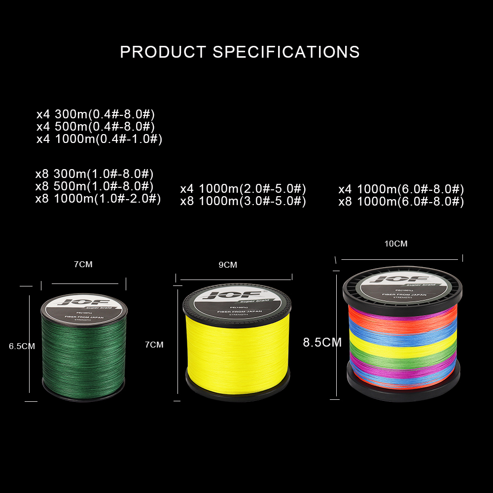 JOF Fishing Line 500M 300M 100 - Fishing Equipment Bundle 评论和价格