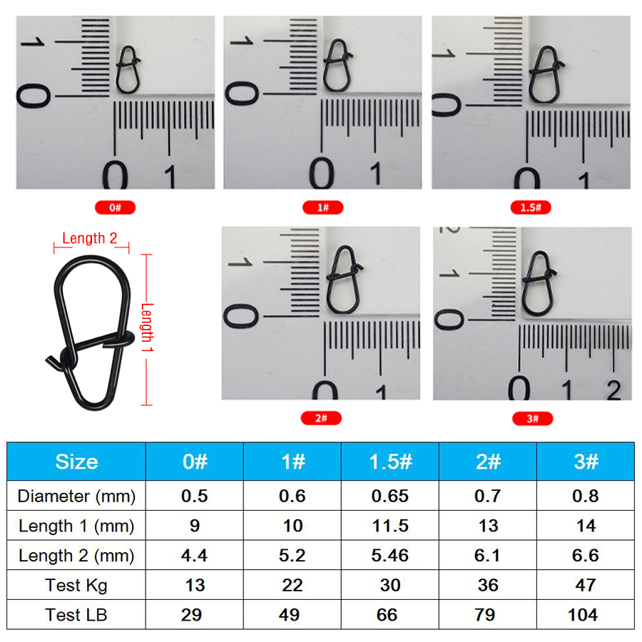 50Pcs Crankbait Snaps Stainles - Fishing Equipment Tackle 评论和价格