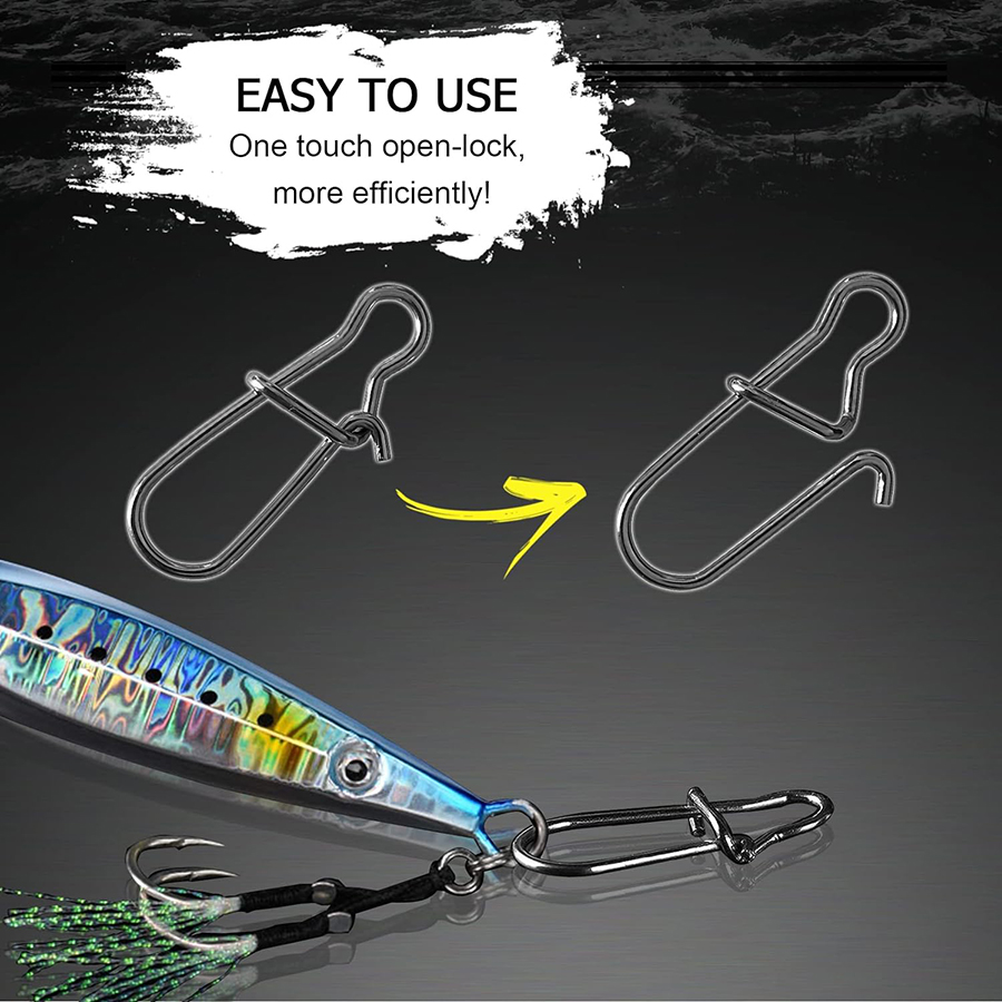 50Pcs Crankbait Snaps Stainles - Fishing Equipment Tackle 评论和价格