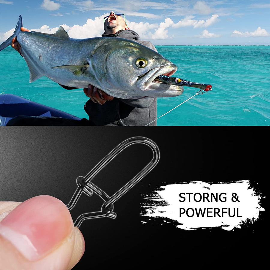 50Pcs Crankbait Snaps Stainles - Fishing Equipment Tackle 评论和价格