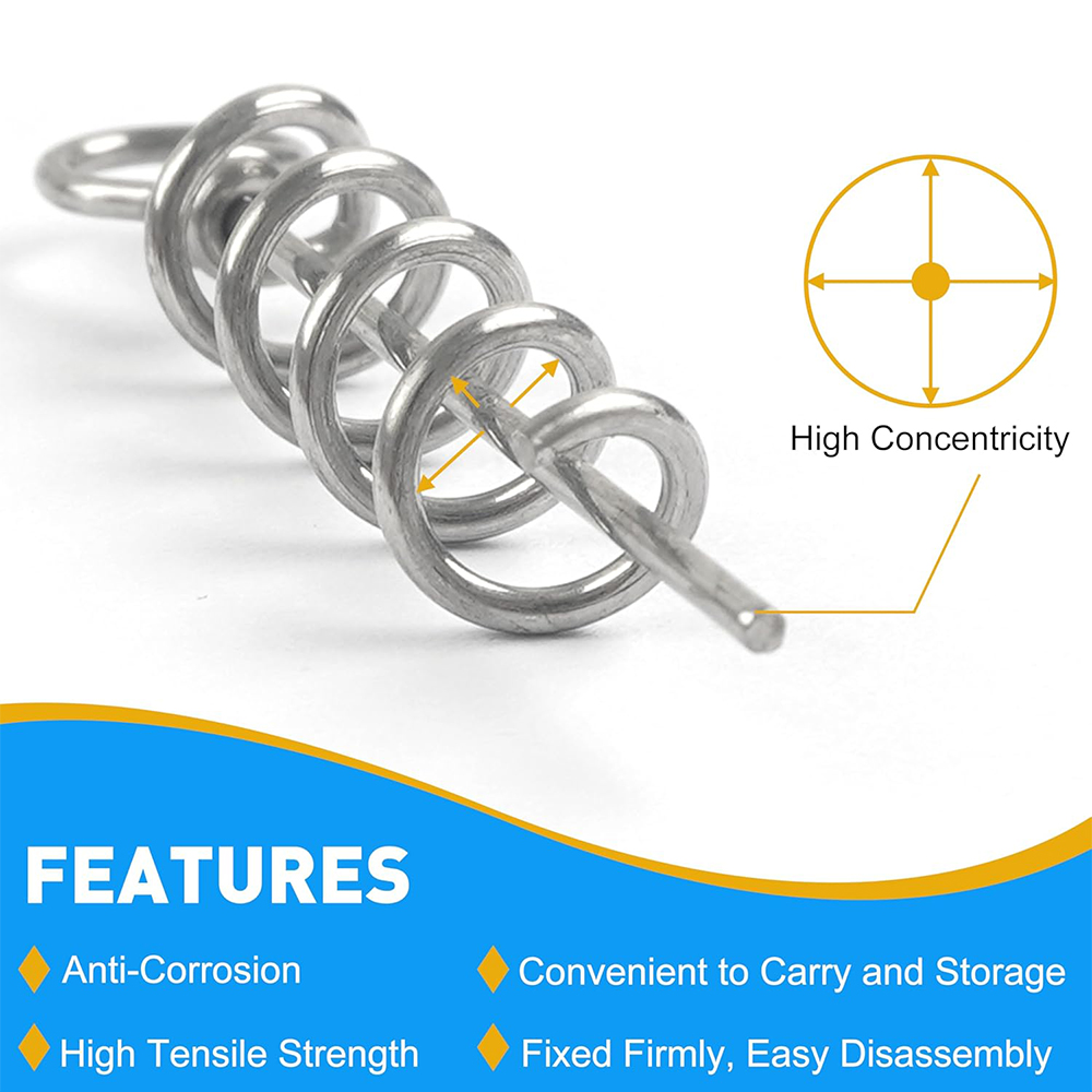 50Pcs Spring Twist Lock Fishin - Fishing Equipment Tackle 评论和价格
