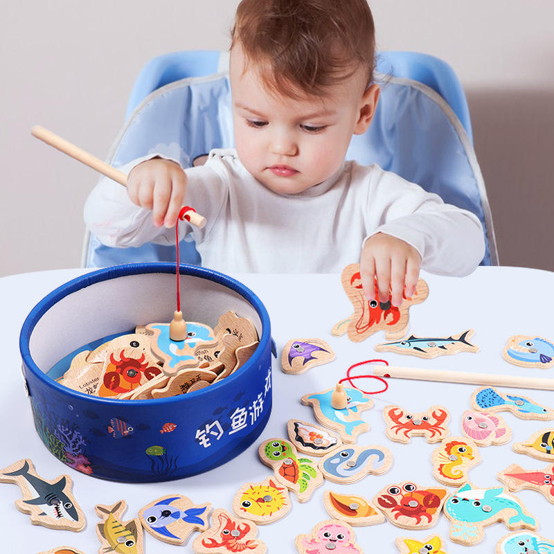 Wooden Magnetic Fishing Toys f - Fishing Equipment For Kids 评论和价格