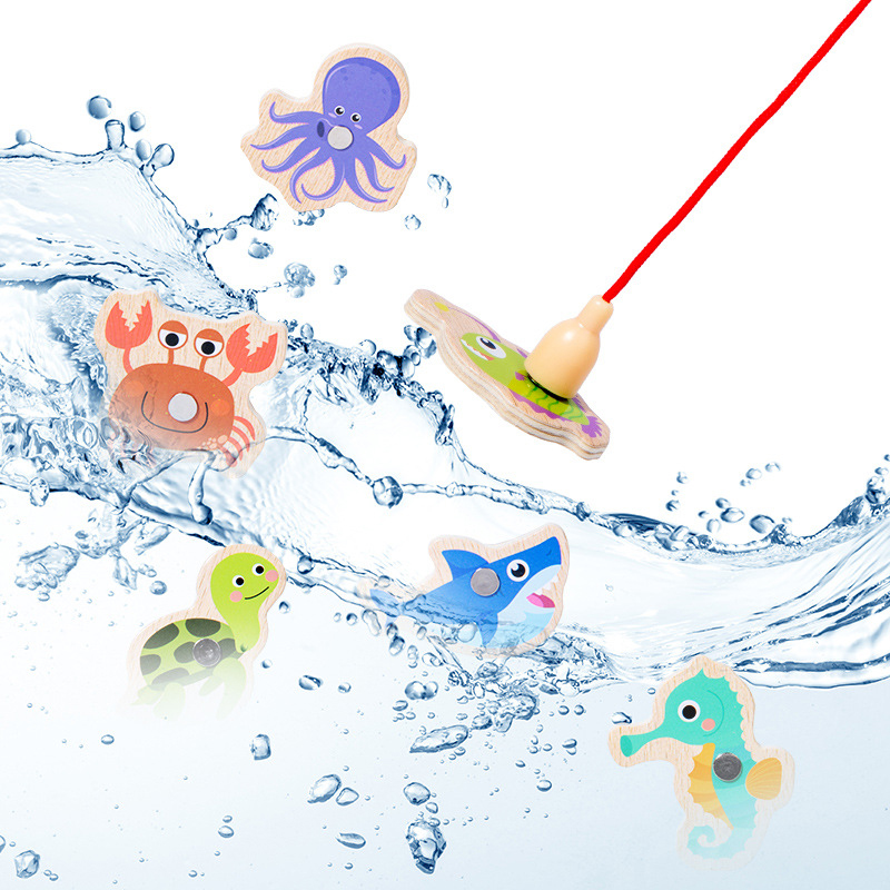 Wooden Magnetic Fishing Toys f - Fishing Equipment For Kids 评论和价格