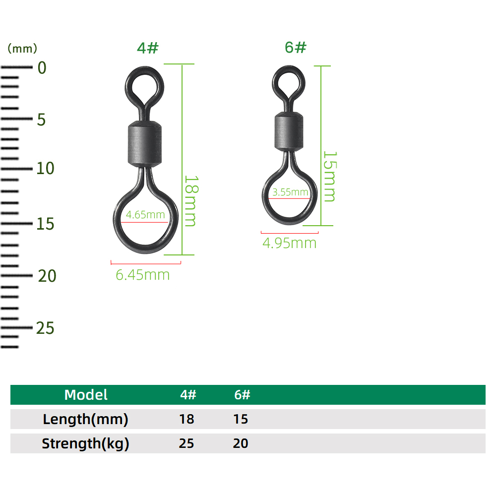 100pcs Carp Fishing Swivel Big - Fishing Equipment Tackle 评论和价格