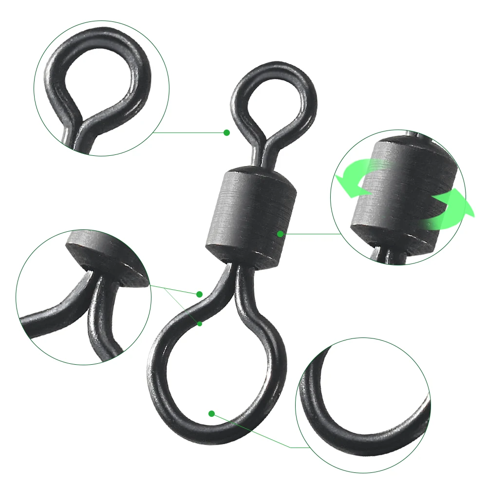 100pcs Carp Fishing Swivel Big - Fishing Equipment Tackle 评论和价格