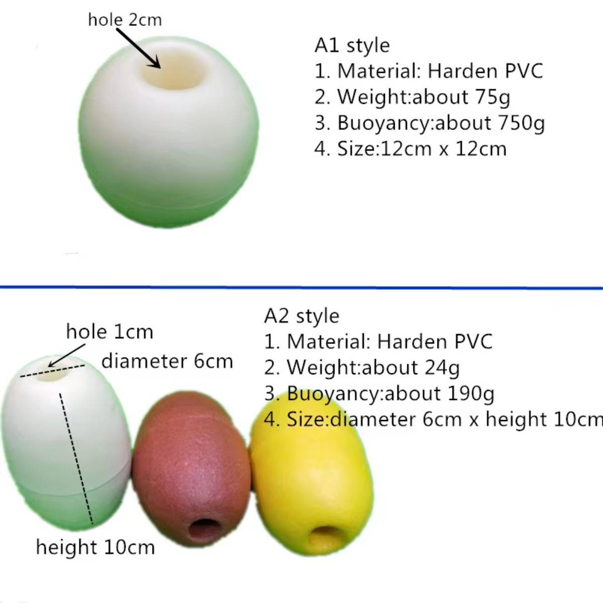 hard PVC foam floating ball aq - Fishing Equipment And Tools 评论和价格